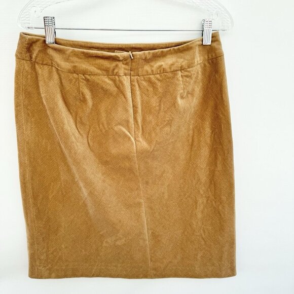 Mexx Women Corduroy Camel Tan Knee Length Skirt Size 10 - Picture 2 of 13
